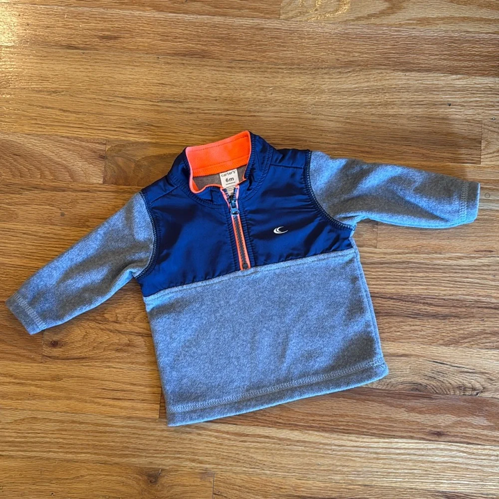 Carter’s Fleece 3/4 zip up Sweatshirt (6 months)